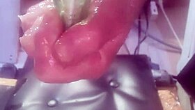 i feel intense pleasure inserting a huge bottle into my ass for solo anal masturbation