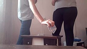 Who lost the card game? She licks pussy to orgasm!