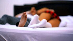 Hey, check out this schoolgirl cheating in the hotel room!