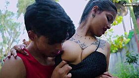 Yoga teacher fucks student outdoors