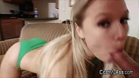 sloppy blowjob by blonde bikini hottie?