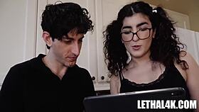 slutty teen nikki slick with small tits and big ass bangs her boss nick strokes hard