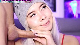 Blonde bombshell craves daily orgy, covered in cum and more