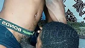 Beautiful African Teen Sucks BBC and Gets Facial