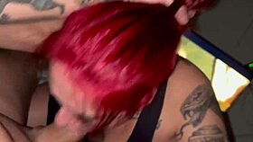 This cute girl moans while deepthroating and gagging on monster cock 😍