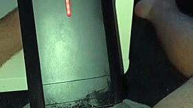 lovense solace toy used for cumshot by mysterious stranger in homemade scene