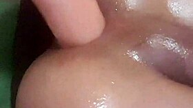 tight shemale playing with 11 inch dildo