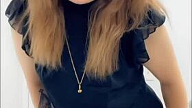 Subtle fun with big clit at work