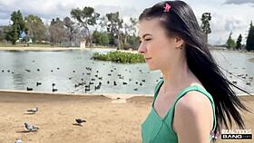 i'm watchin skinny teen bella nova rip clothes n fuck outdoors