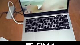 I’m Craving My Tattooed Stepmom’s Big Tits While She Catches Me