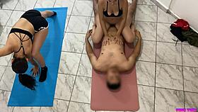 Daddy's young girls get yoga and anal training