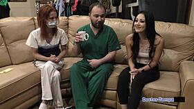 Is Dr. Tampa checking out Blaire Celeste's body during the physical?