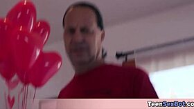 Small boobed latina stepsis gets her tiny pussy filled by a machine