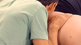 Naughty chubby stepsister fucked hard, cum on cute face.