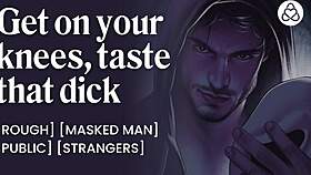 masked man fucked slut at halloween party with sloppy blowjob and wet pussy