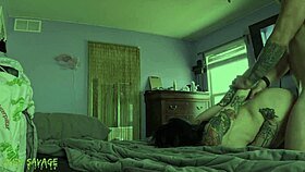 Tatted Goth Amateur Feels Him Cum Multiple Times Inside Her