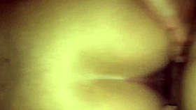 Wife spreads her asscheeks to show off her ass tattoo with my name on it, but it's a bit misspelled.