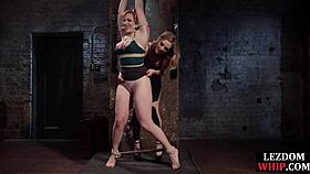 lezdom dildo fucks and spanks curvy ginger sub