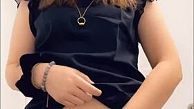 Subtle fun with big clit at work