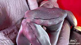 my anthracite nylon feet rubbing close up