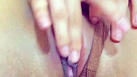 Stepdaughter's solo play in shorts shows her curves well