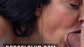 Sex by the pool with a busty milf riding hard and fast