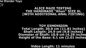 i’m alice maze, testing handmade khun xl with wild anal fisting