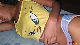 Just watching my Thai stepdad bend over this teen cosplay slut