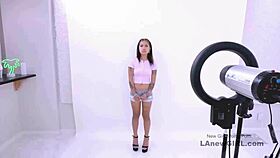 Fresh-Faced Asian Darling Swallows Cum During POV Casting Audition With Daddy Role