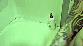 Suggestive Naked Amateur Rubs Monster Cock In And Out Of Shower With Small Waist