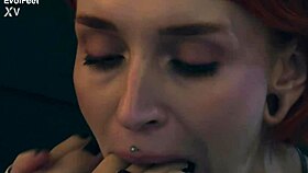 this bitch controls you with her wet pussy and feet