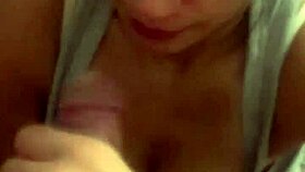 betty deepthroats that big cock, her tits bouncing wildly