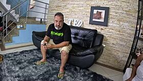 little anazinha arrives at the mansion for some juicy blowjob fun