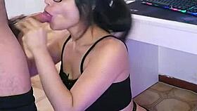 Homemade Video of Amateur Girl Getting Anal and Blowjob from Monster Cock with Dirty Talk