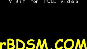 why does the brunette babe use hardcore toys for pleasuring in bdsm slave style