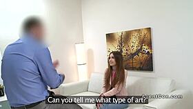 Small tits brunette, why masturbate alone in office?