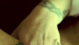 Blonde in stockings flashes pussy at window while dirty talking and ripping clothes