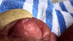 he cums after vibrator on his soft cock