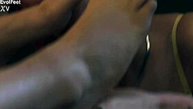 this bitch controls you with her wet pussy and feet