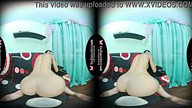 Alexandra Roz is a solo brunette and she is pleasuring herself in VR