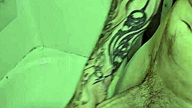 Suggestive Naked Amateur Rubs Monster Cock In And Out Of Shower With Small Waist