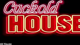 Cuckold group lines up for plus size wife's big pussy