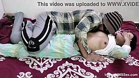 Horny indian stepmom bends over for rough doggystyle sex with stepson at home.