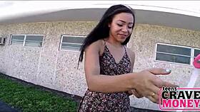 Do You Want To See Skinny Brunette Teen Ride Dildo On Motorcycle For Money?