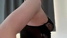 Horny British Brunette Squirts During Solo Toy Play