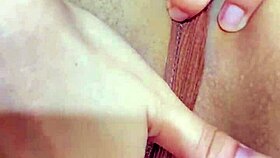 Stepdaughter's solo play in shorts shows her curves well