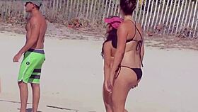 Unbelievable Awesome Young 18+ Girl With A Micro Bikini On The Beach With Her Boyfriends Relatives