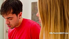 kind milf eases stepson's stress with a sloppy tongue blowjob at milfsucksbest