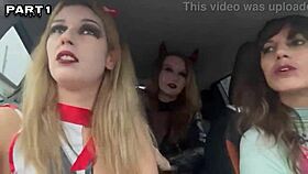 Alice Maze Licks Ass at Halloween Party