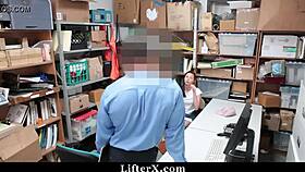 she got blackmailed into giving blowjobs and pussy in the garage for free stuff